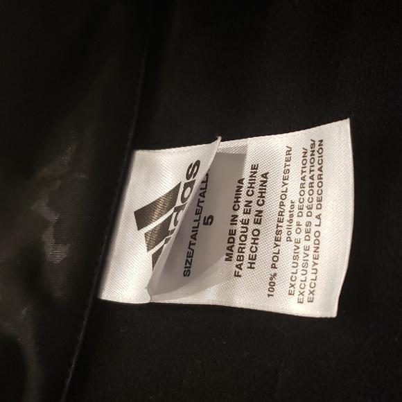 Addidas black set with subtle heart prints sz 5 - Picture 5 of 8